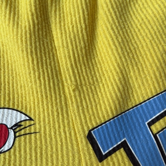 Vintage Y2K Space Jam Tune Squad Shorts | Size Large | Yellow | 2000s Graphics - Picture 7 of 9